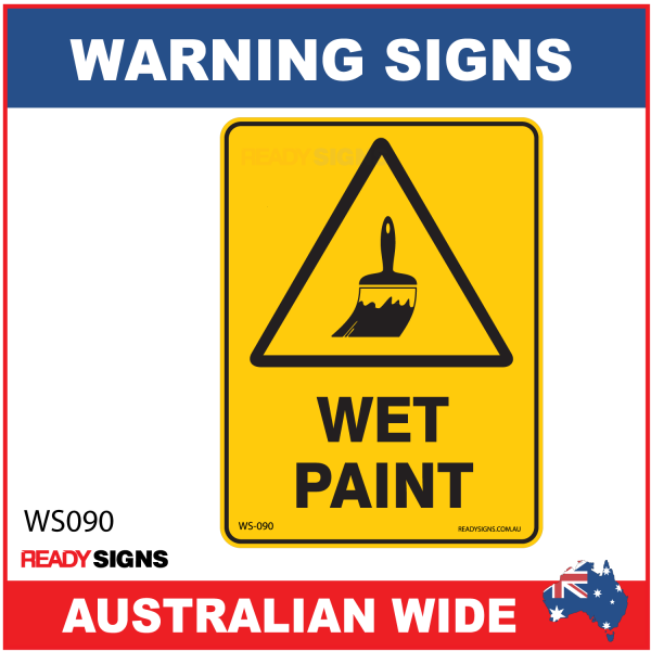 Warning Sign - WS090 - WET PAINT